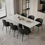Load image into Gallery viewer, Modern Black Dining Chair with Curved Wraparound Back and Metal Legs 1 Piece