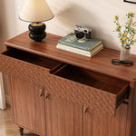 Load image into Gallery viewer, 47.2'' Modern Wooden Shoe Cabinet Entryway Storage Cabinet with Textured Drawers & Doors