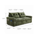 Load image into Gallery viewer, Modern Chenille Sofa Bed Convertible Couch with Storage Pockets