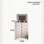 Load image into Gallery viewer, Modern Compact Vanity Desk with Flip Top Mirror Storage Drawers Makeup Cabinet