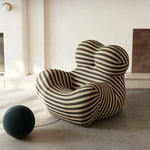 Load image into Gallery viewer, Modern Sculptural Striped Accent Chair Artistic Lounge Chair