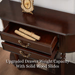Load image into Gallery viewer, Solid Wood Classic Entryway Console Table with Drawers and Lower Shelf