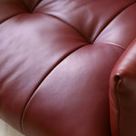 Load image into Gallery viewer, Modern Tufted Faux Leather Lounge Chair Deep Seat Accent Armchair with Sculptural Design