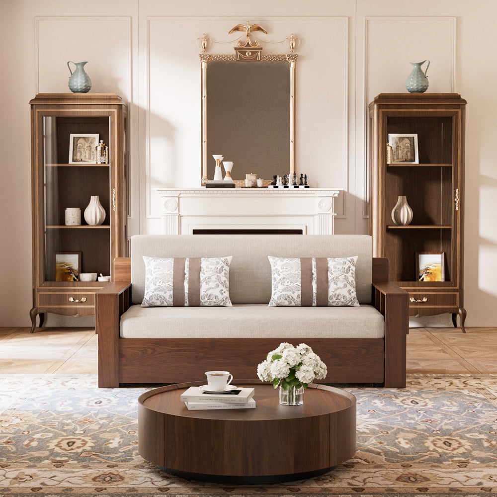 Modern Storage Sofa Bed with Lift-up Function Space-saving Design Elegant and Practical