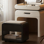 Load image into Gallery viewer, Modern Minimalist Vanity Desk with LED Mirror Storage Drawer Makeup Table Set with Upholstered Stool
