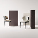 Load image into Gallery viewer, Modern Upholstered Dining Chair with Sculptural Curved Backrest 1 Piece
