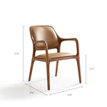 Load image into Gallery viewer, Modern Walnut Wood Dining Chair with Brown Upholstered Seat and Back 1 Piece
