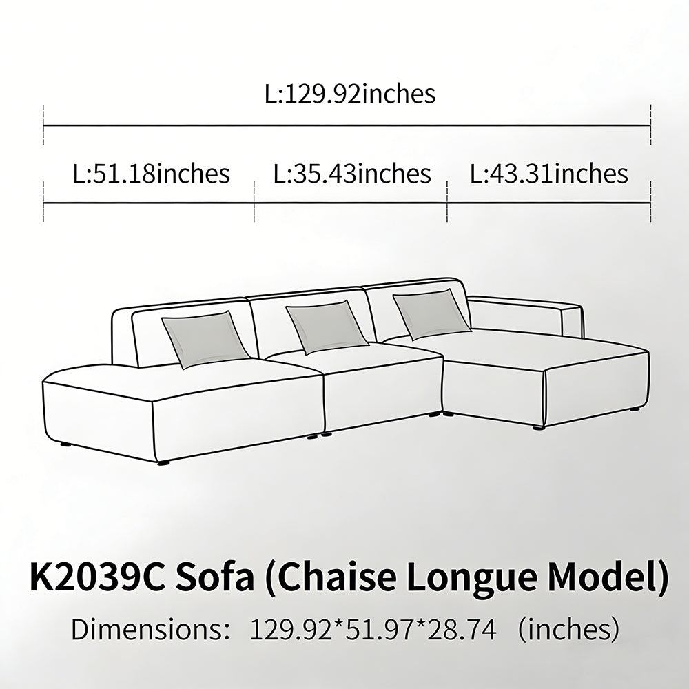 Modern Modular Washable Fabric Sectional Sofa
