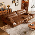 Load image into Gallery viewer, Modern Faux Leather Foldable Sofa Bed Minimalist Comfort for Contemporary Living
