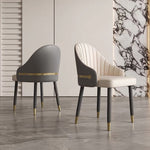 Load image into Gallery viewer, Set of 2 Modern Luxury Dining Chairs with Curved Backrest and Dual-Tone Upholstery
