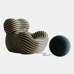 Load image into Gallery viewer, Modern Sculptural Striped Accent Chair Artistic Lounge Chair
