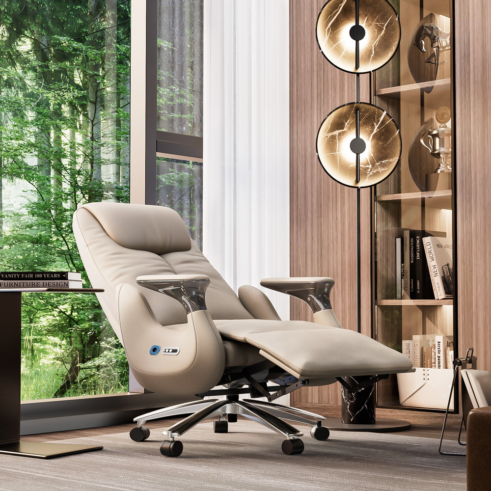 Luxury Ergonomic Massage Chair with Heating Ventilation and Smart Voice Control