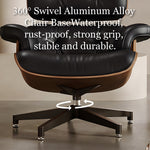Load image into Gallery viewer, Mid Century Modern Lounge Chair Faux Leather Upholstery Walnut Wood Veneer Recliner Armchair

