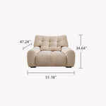 Load image into Gallery viewer, Modern Upholstered Sofa Movable Backrest Fabric Couch Minimalist Living Room Sofa

