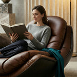 Load image into Gallery viewer, Modern Oversized Faux Leather Lounge Chair Deep Seat Lazy Sofa Accent Chair
