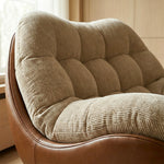Load image into Gallery viewer, Modern Curved Lounge Chair Upholstered Comfort Accent Chair with Leather Base

