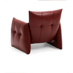 Load image into Gallery viewer, Modern Tufted Faux Leather Lounge Chair Deep Seat Accent Armchair with Sculptural Design
