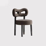Load image into Gallery viewer, Modern Bouclé Dining Chair with Sculptural Open Backrest 1 Piece
