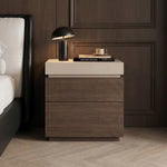 Load image into Gallery viewer, Modern Wooden Nightstand with 3 Drawers Minimalist Bedside Table Large Storage Design
