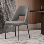 Load image into Gallery viewer, Ergonomic Hollow Back Microfiber Minimalist Kitchen Dining Side Chair 1 Piece
