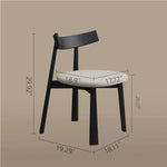 Load image into Gallery viewer, Modern Minimalist Dining Chair Solid Wood Frame with Curved Backrest &amp; Soft Faux Leather Seat

