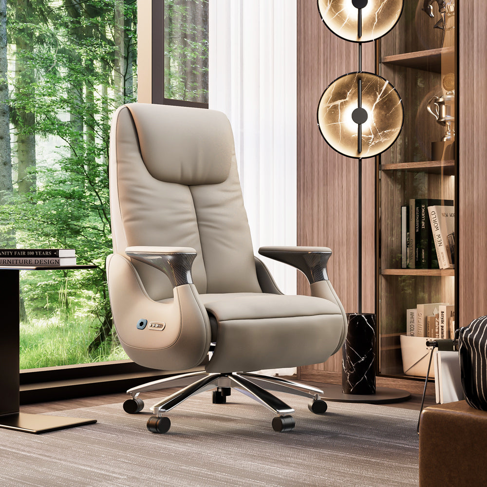 Luxury Ergonomic Massage Chair with Heating Ventilation and Smart Voice Control