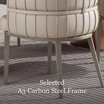 Load image into Gallery viewer, Set of 2 Modern Upholstered Dining Chair with Curved Backrest Cream Accent Chair Minimalist Dining Chair
