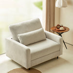 Load image into Gallery viewer, 41.3'' Modern Single Sofa Bed with Mattress Fabric Pull Out Sleeper Chair Convertible Armchair with Metal Frame
