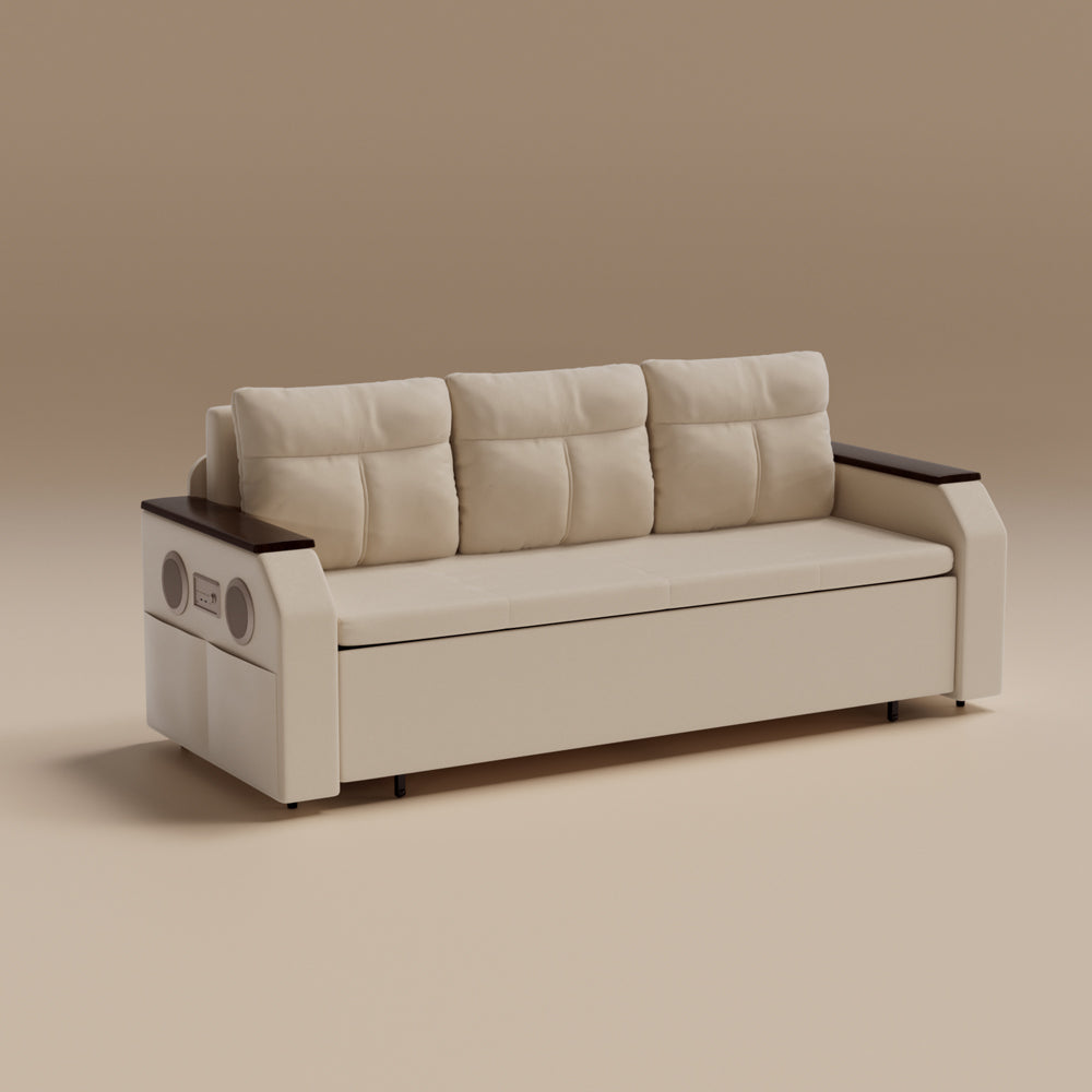 83'' Modern Convertible Sofa Bed with Storage Contemporary Upholstered Sleeper Sofa