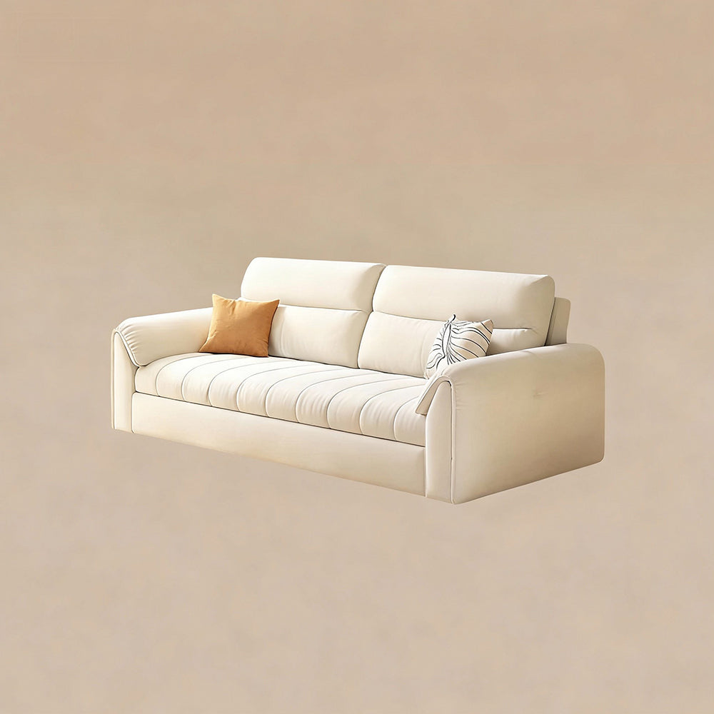 Convertible Sofa Bed Storage Drawer Soft Velvet Upholstery Solid Wood Frame