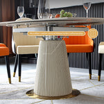 Load image into Gallery viewer, 50.7" Convertible Folding Dining Table Round to Square Expandable Dining Table
