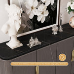 Load image into Gallery viewer, 59'' Modern Luxury Elegant Gray and Gold Sideboard with Shelves
