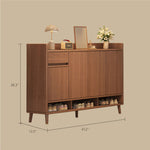 Load image into Gallery viewer, 47.2''/55.1'' Modern Walnut Entryway Shoe Cabinet with Drawer Stylish Storage Organizer
