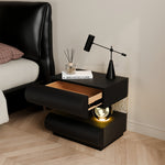 Load image into Gallery viewer, Modern Nightstand with Scratch-Resistant Leather &amp; Smart Sensor Lighting

