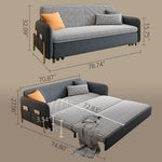 Load image into Gallery viewer, Modern Velvet Sofa Bed with Storage &amp; Metal Frame
