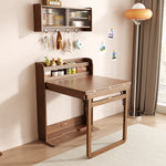Load image into Gallery viewer, 62" Wall-Side Murphy Foldable Dining Table with Integrated Shelf Storage
