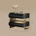 Load image into Gallery viewer, Modern Smart Nightstand Bedside Table with Ambient Lighting and Wireless Charging
