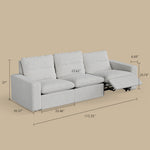 Load image into Gallery viewer, 115.35'' CloudLuxe Power Reclining 3-Seat Sofa Linen Fabric Cloud Comfort

