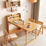 Load image into Gallery viewer, 62" Wall-Side Murphy Foldable Dining Table with Integrated Shelf Storage
