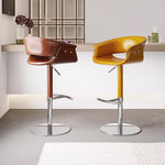 Load image into Gallery viewer, Modern Adjustable Swivel Bar Stool PU Leather Seat Gas Lift Height Adjustable Counter Bar Chair 1 Piece
