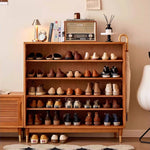 Load image into Gallery viewer, 39.3'' Modern Wooden Louvered Door Shoe Cabinet Large Capacity Hidden Shoe Storage
