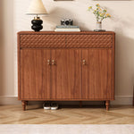 Load image into Gallery viewer, 47.2'' Modern Wooden Shoe Cabinet Entryway Storage Cabinet with Textured Drawers &amp; Doors
