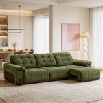 Load image into Gallery viewer, 126.7'' Modern Power Reclining Fabric Sofa Remote Control Adjustable Deep Seat Lounge Couch

