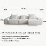 Load image into Gallery viewer, Modern Modular Sectional Sofa Removable Washable Cover Cream Upholstery Minimalist Low Profile Design
