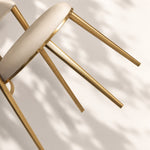 Load image into Gallery viewer, 2 PCS PU Upholstered Dining Chair with Polished Gold Metal Legs
