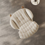 Load image into Gallery viewer, Modern High-Back Rocking Lounge Chair with Striped Upholstery

