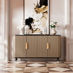 Load image into Gallery viewer, 59'' Modern Luxury Elegant Gray and Gold Sideboard with Shelves
