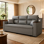 Load image into Gallery viewer, 83'' 3-Seater Pull-Out Sleeper Sofa with Storage &amp; USB Port
