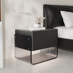 Load image into Gallery viewer, Sleek Smart Nightstand with Acrylic Base and Motion Sensor LED Lighting
