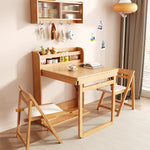 Load image into Gallery viewer, 62" Wall-Side Murphy Foldable Dining Table with Integrated Shelf Storage
